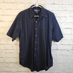 Polo Ralph Lauren Marlowe Shirt Button Up Short Sleeve Mens Size L Blue